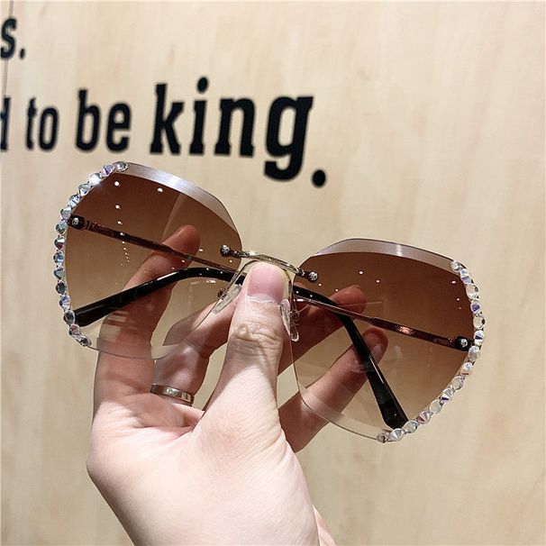 Internet Celebrity Street Photo Instagram With Diamond Inlay Korean Version Trendy Round Face, Sun Protection,_viptrois.com