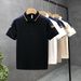 Men's Clothing High Quality Color Matching Lapel Polo Shirt Men's Trendy Brand All Match New Youth Short Sleeved Slim T Shirt_viptrois.com