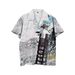 Men's Clothing Trendy Brand European And American High Street Hip Hop Loose Heavy Hawaiian Short Sleeved Shirt Men's Casual Travel Flower Shirt Women_viptrois.com