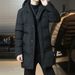 Men's Oversized Hooded Parka – Korean Streetwear Long Coat With Corduroy & Wool (M-8XL, Light Grey/Black/Army Green)_viptrois.com