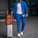 Men's Solid Color Stand Collar Baseball Jacket & Waffle Knit Pants Set – Casual Lounge Wear (S-XXXL)_viptrois.com