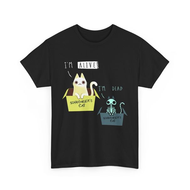 Schrödinger Cat T-Shirt Mens Womens Tees Top_viptrois.com