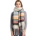 Unisex Shawl scarf with coarse fringed plaid_viptrois.com