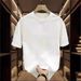 Men's Clothing Fashion Brand Heavyweight Simple Short-Sleeved T-Shirt Men's Spring And Summer Casual All-Match Wine Red Round Neck Short-Sleeved Top_viptrois.com