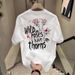 American Style Trendy Versatile Casual Half T-Shirt For Men Summer New Loose Cartoon Cotton High Street Short Sleeve Top_viptrois.com