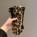 Leopard Print Cashmere Touch Screen Gloves For Cycling Keeping Women Warm And Cold, Riding An Electric Bike In Winter,_viptrois.com