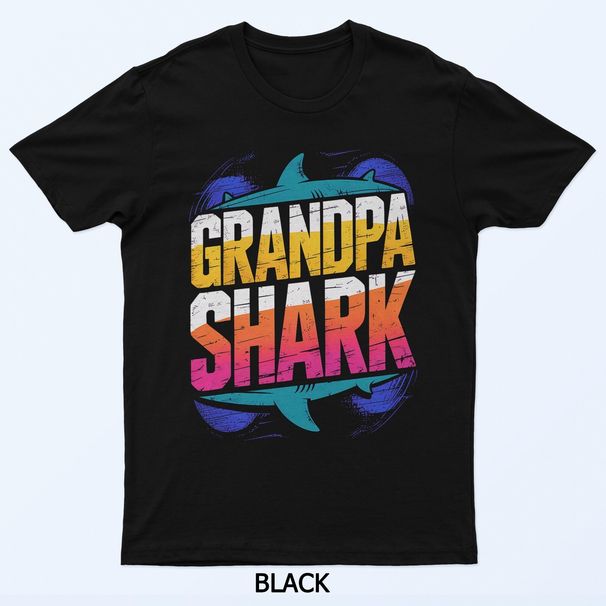Grandpa Shark Funny Shark Matching Family For Men T-Shirt Mens Womens Tees Top_viptrois.com