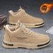 Labor Protection Summer Fleece-Lined Warm Construction Site Cotton Men's Non-Slip Wear-Resistant Work Shoes Mid-Top_viptrois.com