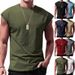 Men's Sleeveless T-Shirt Summer Athletic Tank Top_viptrois.com