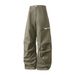 Men's Clothing Retro Pleated American Machete Casual Pants Men's Autumn Style Zipper Paratrooper Pants Trendy Brand Loose Straight Workwear Trousers_viptrois.com