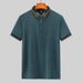 Men's Clothing New Ice Silk Short Sleeve Top Korean Style Trendy Slim Polo Shirt Fashion Casual Lapel Top_viptrois.com