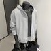 Pure Trendy Brand Spring And Autumn Heavyweight Jacket Double Zipper Short Style Vibe High Street Hooded Cardigan Men's_viptrois.com