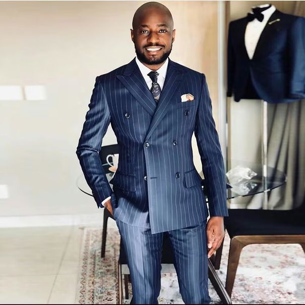 Men's Clothing Suit Men Two Piece Groom Best Man Wedding Banquet Large Size Suit Men_viptrois.com
