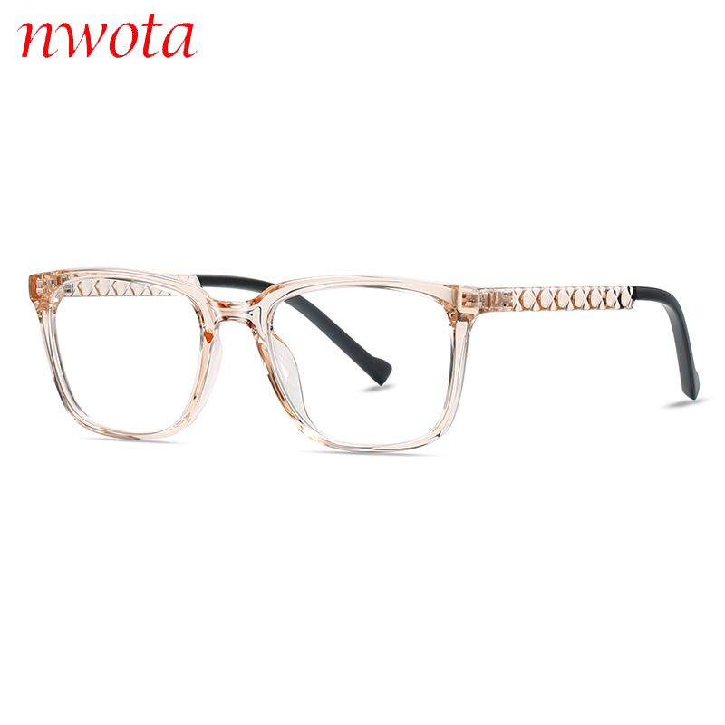 New Flat Glasses Plain Ultra Light TR Glasses Frame Diamond Pattern Elastic Paint Foot Tail Men's Glasses Frame_viptrois.com