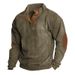 Men's Corduroy Outdoor Jacket Autumn Winter Stand Collar Long Sleeve Casual Sweater New In Stock_viptrois.com