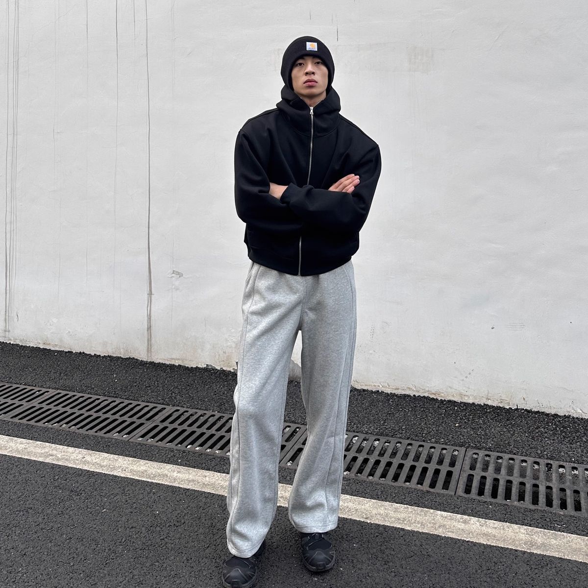 Men's Clothing AUTICUP Scuba Spring Cleanfit Scimitar Sweatpants Three Dimensional Cut Straight Casual Pants_viptrois.com