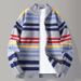 Men's Knit Cardigan – Autumn Stand Collar Sweater (Trendy Open-Front Coat, Soft Acrylic Blend, Relaxed Fit, Vintage-Inspired Layering Piece)_viptrois.com