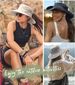 FURTALK Womens Sun Hat With Ponytail Hole Beach Hiking Summer Wide Brim UPF 80+ Outdoor Protection Foldable Bucket Hat_viptrois.com