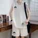 Sleeveless T-Shirt Men Summer Casual Sports Men's Vest Outfit Stylish Clothes Basketball Uniform Two-Piece Set_viptrois.com