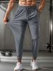 Men's Lightweight Nylon Joggers With Moisture-Wicking & Quick-Dry - High Stretch Athletic Tapered Pants For Gym, Running & Casual Wear (Black/)_viptrois.com