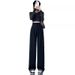 Women’s High-Waisted Straight Leg Dress Pants – Office To Weekend Stretch Polyester Trousers (Black, Gray, White, Brown, S-5XL)_viptrois.com