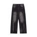 Washed Vintage Jeans For Men, Ins Trendy Brand, Street Style, Loose Design, Tie-Dye, Straight-Leg, Wide-Leg,_viptrois.com