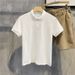 Men's Clothing Poio Shirt Solid Color Short Sleeved Lapel Sweater Slim Tops Ribbed Casual All Match Shirt_viptrois.com