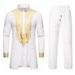 New Ethnic Style Muslim Robe Casual Suit Men's Long Sleeve_viptrois.com
