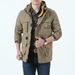Men's Lightweight Waterproof Windbreaker Jacket For Outdoor & Daily Wear - Breathable, Durable & Stylish (Black Blue, Khaki, Army Green, Black, Red)_viptrois.com