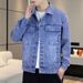 men's clothing vintage jacket american streetwear trend pu leather jacket black thick loose zipper jacket men_viptrois.com