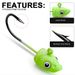 Fish Lead Head Anti-Hooking Lure 3.5g 5g 7g Soft Bait Jig Hook_viptrois.com