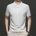 Men's Clothing Men's Short Sleeved Polo Shirt Summer New Fashion Casual Solid Color Lapel Half Sleeved T Shirt_viptrois.com