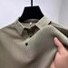 Men's Clothing Fashion Lapel Short Sleeve T Shirt Men's Summer Casual Solid Color Polo Shirt Slim Fit Versatile Collar Top_viptrois.com