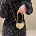 Women's Clutches Bags Zinc Alloy Mini Bag, Metal Shell Bag, Children's Bag, Fashionable Heart-shaped Mouth Red Envelope, Makeup Bag_viptrois.com