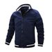 2025 Spring And Autumn New Casual Loose Jacket Men's Spring And Autumn Sports Solid Color Stand-up Collar Jacket_viptrois.com