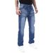 Men's Slim Fit Stretch Denim Jeans – European Washed Blue Straight-Leg Tapered Pants (S-2XL)_viptrois.com