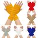 Knitted acrylic exposed with straight yarn, gloves, fake, autumn and winter short styles, couple half finger arm_viptrois.com