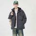 New Winter Thickened Short Coat Youth Outerwear Trendy Men's Cotton Padded Jacket With Hood Korean Style_viptrois.com