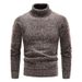 Pure Cross-Border Winter New Men's Fashion Trend High Neck Lined Thickened One-Piece Fleece Sweatshirt Knitted Sweater_viptrois.com