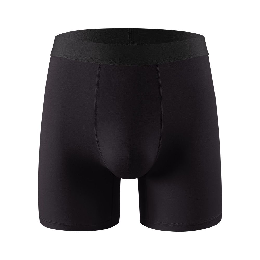 Pulse Cross-Border Extra Long Men's Underwear Bamboo Fiber Sports Breathable Mid-Waist Boxer Briefs EU US Standard In_viptrois.com