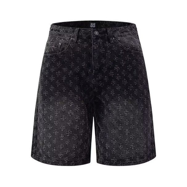 Men's High Street Washed Jacquard Denim Shorts – Relaxed Fit Cargo Shorts (S-3xl) Artisan Washed Texture_viptrois.com