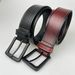 Men's Genuine Leather Belt - Classic Cowboy Style With Stitching Detail & Buckle Closure For Jeans & Pants_viptrois.com