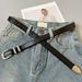 Fashionable retro silver buckle genuine leather belt unisex high-end first-layer cowhide belt ins style accessories_viptrois.com