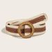 Women's Belts New Braided Belt For Women Jeans PP Grass Ladies Silicone Round Buckle Belt Waist Seal_viptrois.com