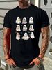 Cute Ghost Reading Book Lovers Halloween Funny Ghost Book T-Shirt Breathable Female Summer Designer Clothes Comfortable Casual Stretched Graphic Women Top Graphic Tees Women Top For Everyday Wear Soft Slightly T-Shirt For Women Casual Streetwear_viptrois.com