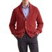 Men's Stylish Turn-Down Collar Knit Sweater - Classic Long Sleeve Cardigan For Autumn & Winter, Slim Fit, Solid Color, Comfortable & Warm_viptrois.com