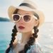 High End Face Showing Children's Fun Sunglasses Street Shooting Party Seaside Vacation Can Be Worn To Protect Against UV Rays And Sunscreen_viptrois.com