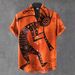 Summer Digital Print Tribal Henley Shirt For Men Short Sleeve Six Button American Style Youth Fashion_viptrois.com