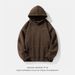 Heavyweight Fleece Hoodie – Distressed Letter Print Pullover With Burnout Technique (M-XXL, Black/Heather Grey/Oatmeal/Brown, 100% Polyester)_viptrois.com