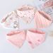 5pcs/lot Baby Bibs Triangle Double Cotton Bibs Cartoon Print Saliva Towel Baby Boys Girls Feeding Apron Cotton Bandana Bibs_viptrois.com